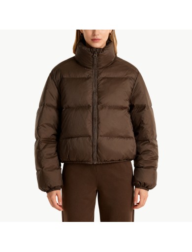 Solid Color Stand Collar Short Down Jacket