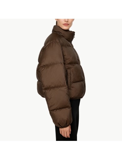 Solid Color Stand Collar Short Down Jacket