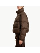 Solid Color Stand Collar Short Down Jacket