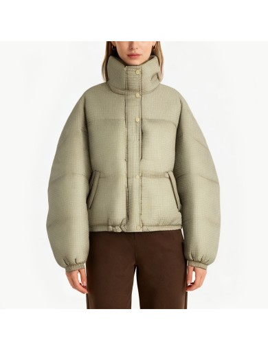 Women's Plaid Short Down Jacket