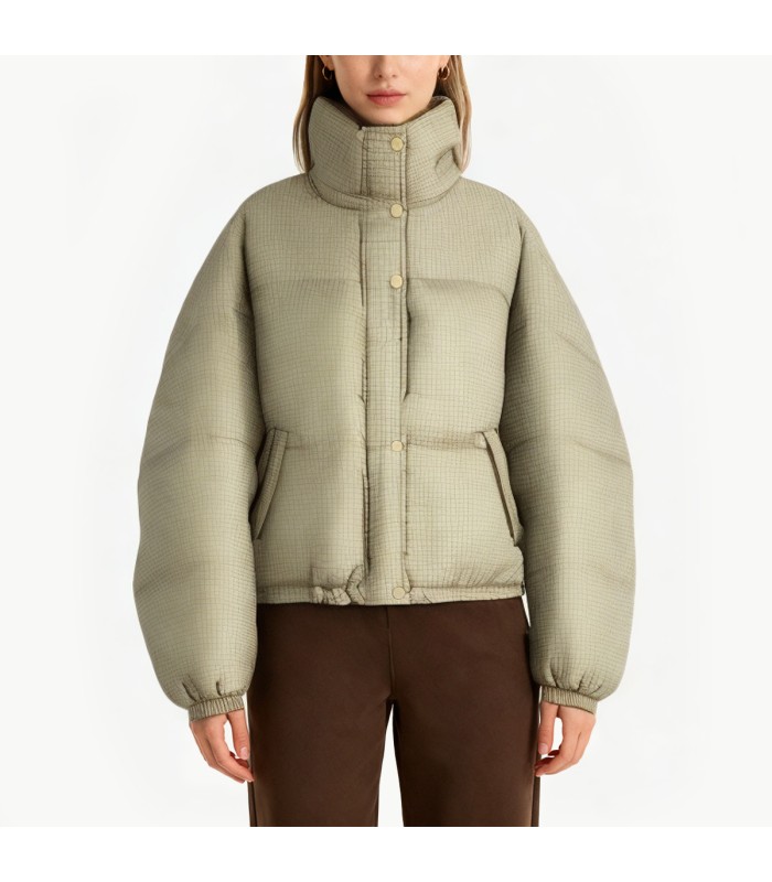 Women's Plaid Short Down Jacket