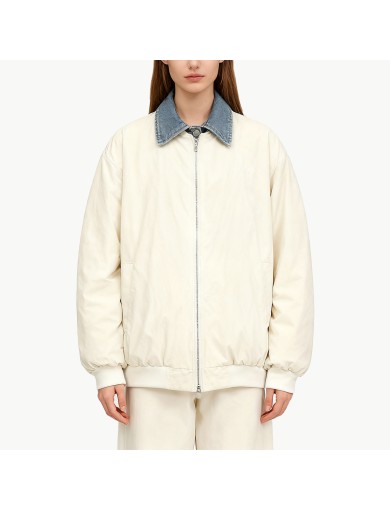 Faux Two Piece White Duck Down Jacket