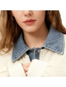 Faux Two Piece White Duck Down Jacket