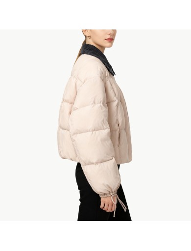 Corduroy Lapel Down Jacket