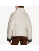 Plaid Patchwork Stand Collar Down Jacket