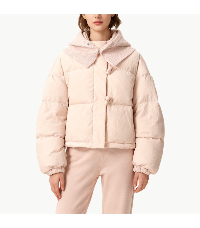 Pink Stand up Collar Down Jacket