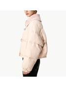 Pink Stand up Collar Down Jacket