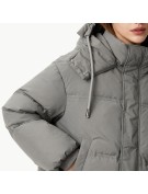 Stand up Collar Hooded Lightweight Down Jacket