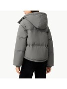 Stand up Collar Hooded Lightweight Down Jacket