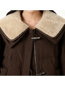 Women's Fleece Lined Down Jacket with Lapel