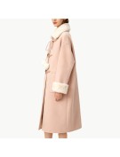 Wool Coat with Fur Collar