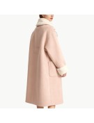 Wool Coat with Fur Collar