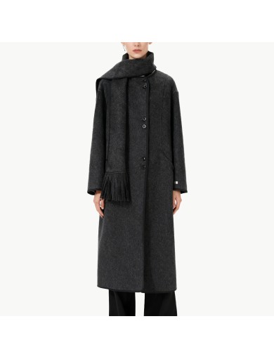 Double Faced Wool Mid Length Women's Coat