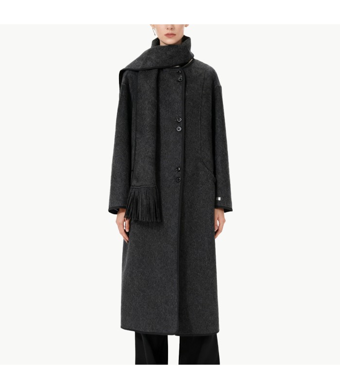 Double Faced Wool Mid Length Women's Coat