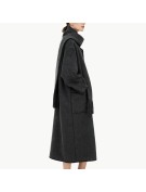 Double Faced Wool Mid Length Women's Coat