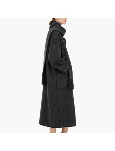 Double Faced Wool Mid Length Women's Coat