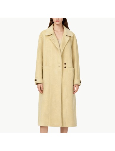 Simple Solid Color Thick Wool Coat