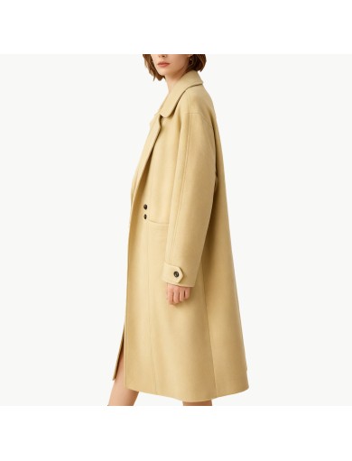 Simple Solid Color Thick Wool Coat