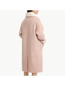 Wool Coat with Fur Collar