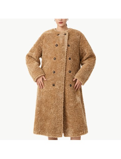 Women's Mid Length Lambswool Coat