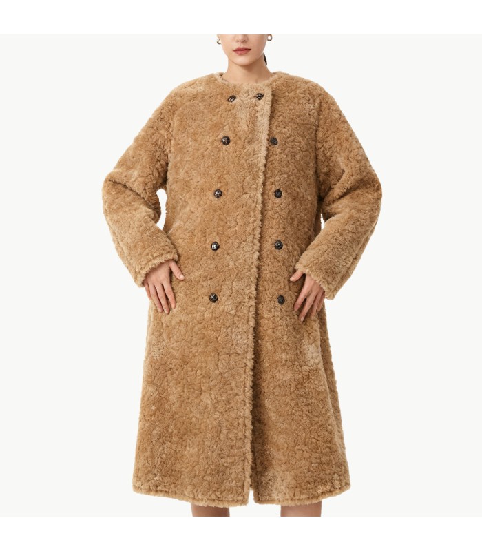 Women's Mid Length Lambswool Coat