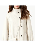 Women's Suede Stand Collar Coat