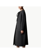 Retro Round Neck Wool Coat