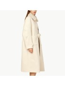 Thickened White Wool Coat for Women