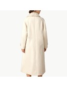 Thickened White Wool Coat for Women