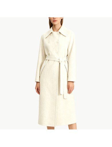 Retro Style Stand Collar Double Faced Wool Coat
