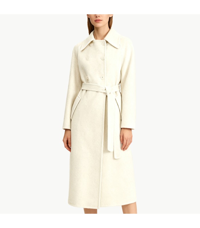 Retro Style Stand Collar Double Faced Wool Coat