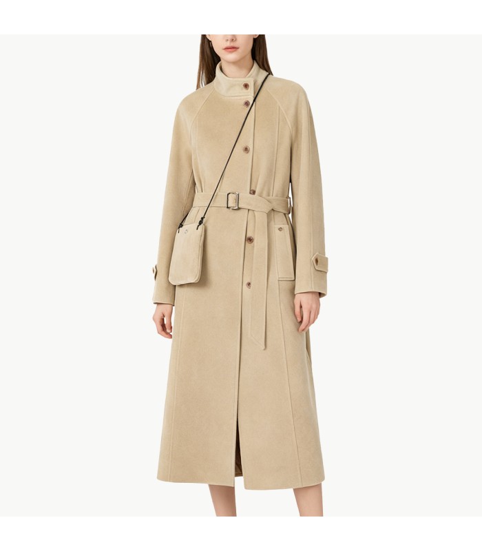 Women's Winter Stand up Collar Wool Coat