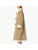 Thick Fleece Lined Wool Coat for Women