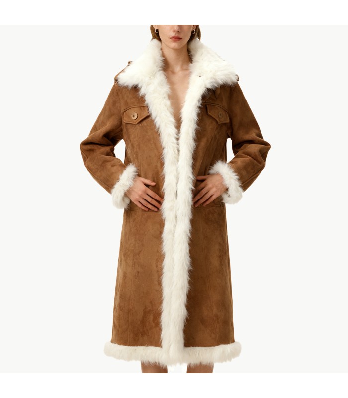 Women's Long Plush Coat for Winter