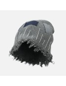 Frayed Edge Knitted Beanie