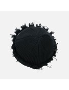 Frayed Edge Knitted Beanie