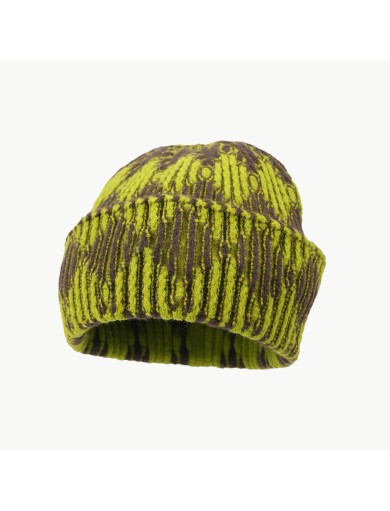 Color Blocked Striped Knit Hat