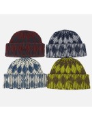 Color Blocked Striped Knit Hat