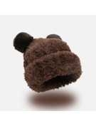 Plush Bear Ear Wool Hat