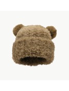 Plush Bear Ear Wool Hat